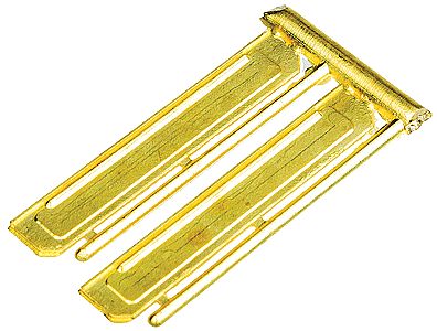 Detail Associates 101303 HO Scale Brass Sunshades -- EMD Wide-Cab Diesels pkg(2)