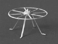 Detail Associates 1804 HO Scale Radio Antennas -- Wagon Wheel pkg(3)