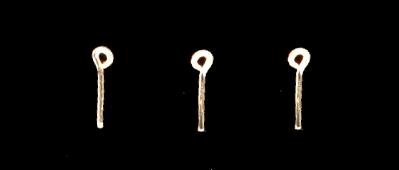 Detail Associates 2206 HO Scale Formed Wire Eye Bolt Lift Rings -- Scale 3-1/2" 8.9cm pkg(12)