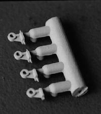 Detail Associates 2213 HO Scale Coupler Lift Bar - Brackets Only -- Plastic pkg(8)