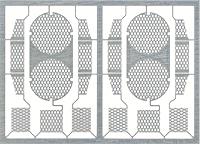 Detail Associates 2728 HO Scale Fan & Dynamic Brake Grilles -- For Stewart Hobbies EMC FT Diesels