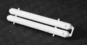 Detail Associates 3202 HO Scale Air Reservoirs -- Double 12" Diameter Top Mount pkg(2)