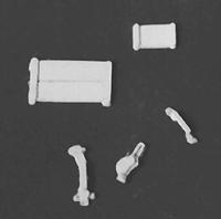Detail Associates 6213 HO Scale Boxcar Parts -- Handles, Hatches & Tack Boards Assortment pkg(14)