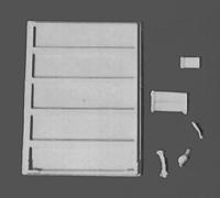 Detail Associates 6301 HO Scale Superior Panel Doors pkg(2) -- 6 x 8'3" 5-Panel