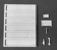 Detail Associates 6302 HO Scale Superior Panel Doors pkg(2) -- 6 x 8'3" 6-Panel
