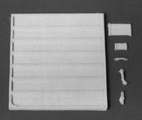 Detail Associates 6306 HO Scale Superior Panel Doors pkg(2) -- 8 x 9' 7-Panel
