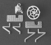 Detail Associates 6401 HO Scale Brakewheel & Gear pkg(2) -- Equipco Style