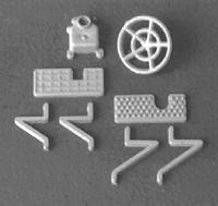 Detail Associates 6403 HO Scale Brakewheel & Gear pkg(2) -- Ukeco Style