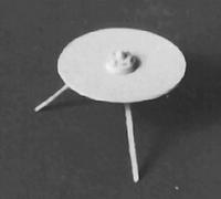 Detail Associates 6501 HO Scale Radio Antennas -- Caboose Dish Type pkg(2)