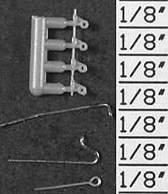Detail Associates 6642 HO Scale Coupler Lift Bar -- Modern Set