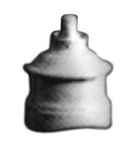 Detail Associates 8004 N Scale Domes -- Steam, Fluted pkg(2)