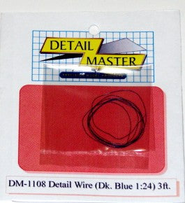 Detail Master 1108 1/24-1/25 2ft. Detail Wire Dark Blue (.0075" Dia.)