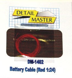 Detail Master 1402 1/24-1/25 2ft. Battery Cable Red