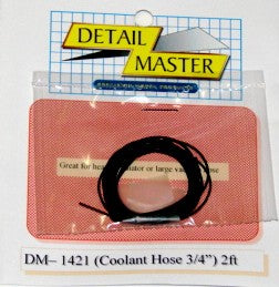 Detail Master 1421 1/24-1/25 2ft. Coolant Hose Black (3/4" Dia.)