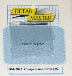 Detail Master 3022 1/24-1/25 Compression Fitting #2 (8pc)