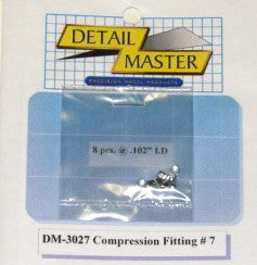 Detail Master 3027 1/24-1/25 Compression Fitting #7 (8pc)