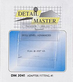 Detail Master 3041 1/24-1/25 Adapter Fitting #1 (8pc)