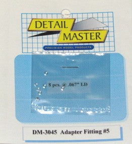 Detail Master 3045 1/24-1/25 Adapter Fitting #5 (8pc)