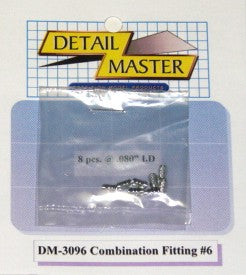Detail Master 3096 1/24-1/25 Combination Fitting #6 (8pc)