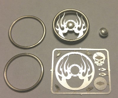 Detail Master 3125 1/24-1/25 Hell Fire Skull Billet Steering Wheel Kit