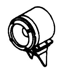 Details West 108 HO Scale SP Barrel-Type Headlight -- Bolted Face