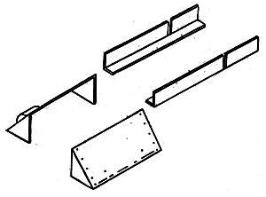 Details West 194 HO Scale Diesel Parts -- Awning/Smoke Deflector