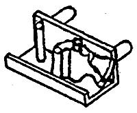 Details West 210 HO Scale Coupler Knuckle Brackets -- Knuckle Holder for GP50s & GP60s