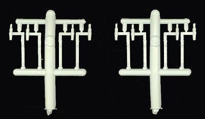 Details West 330 HO Scale Locomotive Sander Brackets -- 4- & 6-Axle Trucks (Pewter)