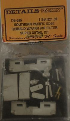 Details West 335 HO Scale Super Detail Kit for Rebuilt SD9E -- Southern Pacific w/Farr Air Filter Box (33 Pieces)