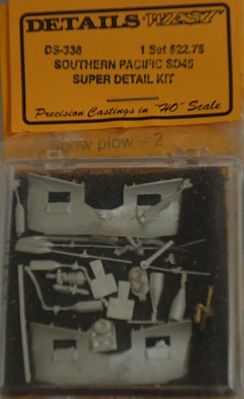 Details West 338 HO Scale Superdetail Kit for SD45 -- Southern Pacific (43 Pieces)