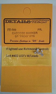 Details West 380 All Scale SP Frog-Eye Caboose Marker Lights -- 1 Pair