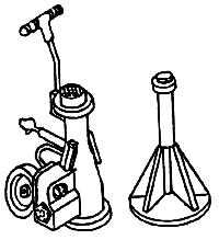 Details West 450 HO Scale Air Jack & Car Stands -- pkg(2)