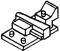 Details West 919 HO Scale Turnout Rail Braces pkg(12) -- Adjustable