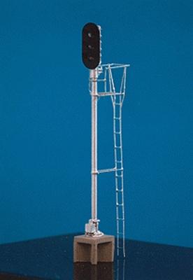 Details West 938 HO Scale General Railway Signal Style D Block Signal - Assembled -- 3-Aspect w/Individual Visors