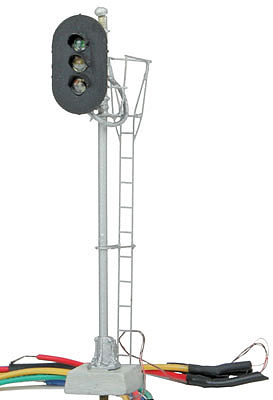 Details West 945 All Scale US&S R-2 Style LED Signal w/Wire Pull Base - Assembled