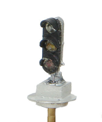 Details West 947 All Scale US&S Tri-Color Ground Dwarf LED Signal w/Base - Assembled