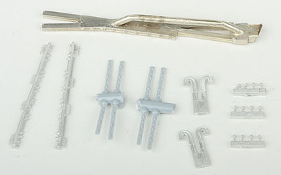 Details West 949 HO Scale Code 83 #6 Turnout/Switch Frog w/Details -- Cast White Bronze