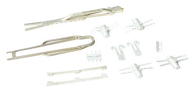 Details West 951 HO Scale Code 55 #6 Turnout/Switch Frog & Points w/Details -- Cast White Bronze
