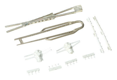 Details West 955 HO Scale Code 55 #5 Turnout/Switch Frog w/Details -- Cast White Bronze