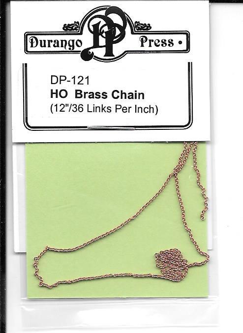 Durango Press 121 HO Scale Brass Chain -- 12"