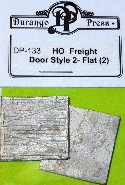 Durango Press 133 HO Scale Freight Door pkg(2) -- Flat - Style #2