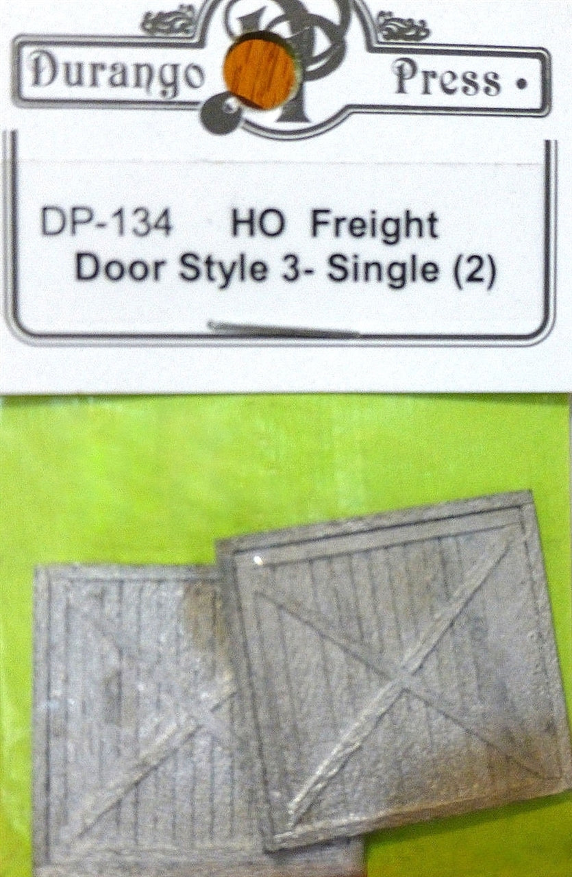Durango Press 134 HO Scale Freight Door pkg(2) -- Single - Style #3
