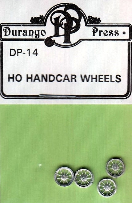 Durango Press 14 HO Scale Hand Car Wheels -- For Use w/#254-12 and 254-22, Sold Separately