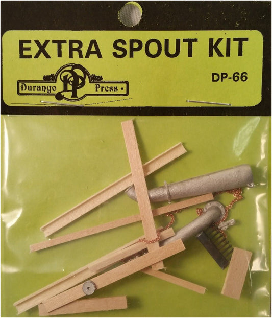Durango Press 66 HO Scale Water Tank Extra Spout Kit -- 1-1/2 x 5/8" 4 x 1.7cm