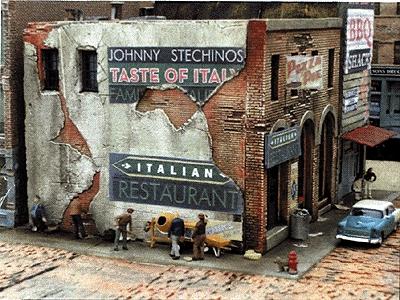 Downtown Deco 1031 HO Scale Blair Avenue Part Two -- Kit - Johnny Stechino's & Big Ed's