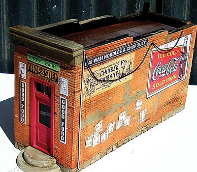 Downtown Deco 1064 HO Scale Chop Suey Take Out -- Cast-Hydrocal Kit - 1-1/2 x 3-1/2" 3.8 x 8.9cm