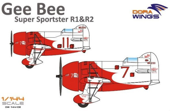 Dora Wings 14402 1/144 Gee Bee Super Sportster R1/R2 Aircraft (2 in 1)