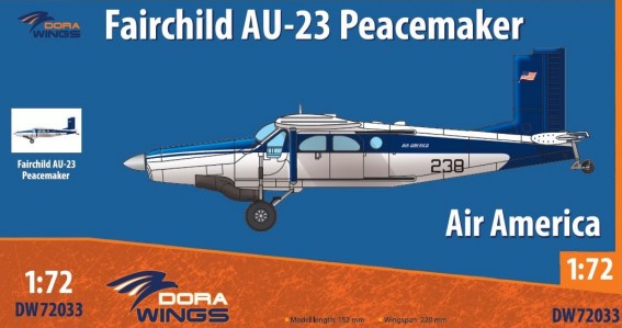 Dora Wings 72033 1/72 Fairchild AU23 Pacemaker Air America Aircraft