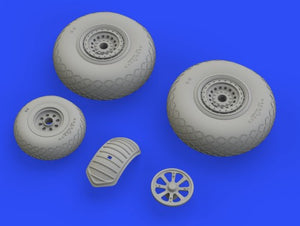 Eduard 632145 1/32 Aircraft- B24 Wheels & 8-Spoke Front Wheel for HBO (Photo-Etch & Resin)(D)