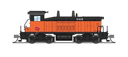 Broadway Limited 3918 N Scale EMD NW2 - Sound and DCC - Paragon4(TM) -- Milwaukee Road 665 (orange, black, TMR logo)